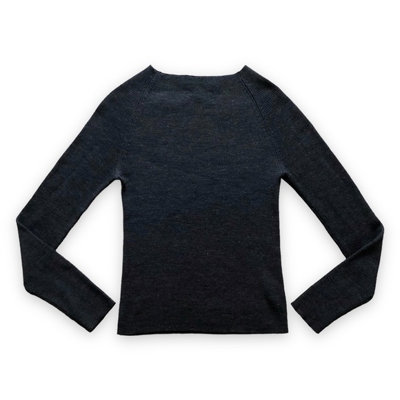 DKNY Gray Wool Ribbed Sweater - Picture 1 of 3